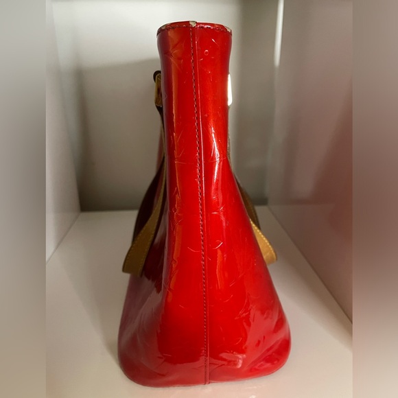 Louis Vuitton Monogram Vernis Houston LV Logo Red Patent Tote Bag - Picture 2 of 10